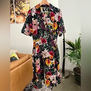 Boutique Floral Print Dress by TeeBerry & Weave